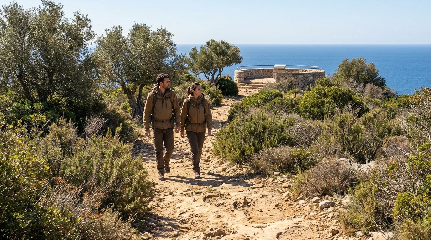 Randonnée dans le Parc natural de Llevant avec vue sur la côte