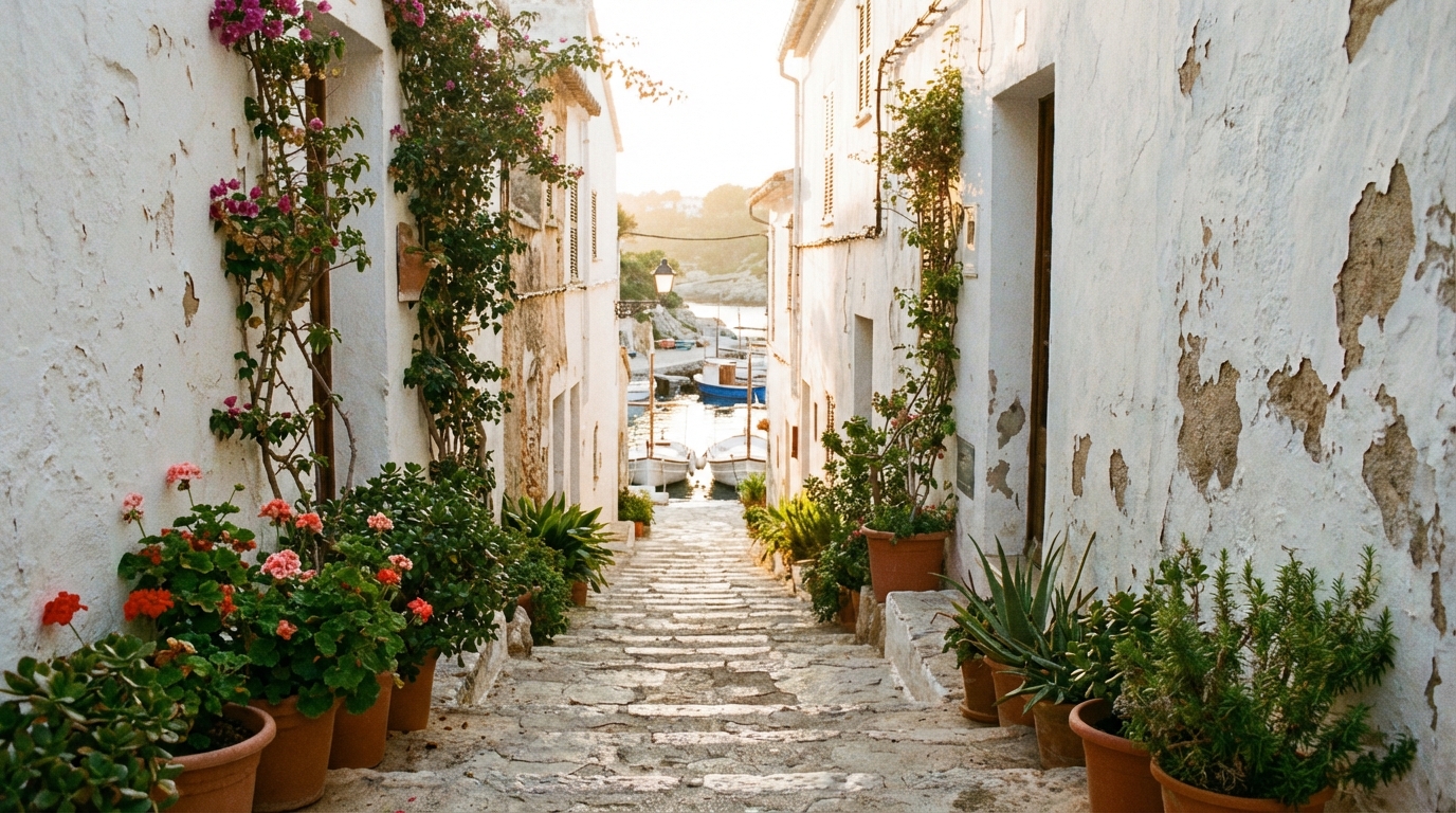 Ruelles escarpées au-dessus du port, parfaites pour explorer et photographier.