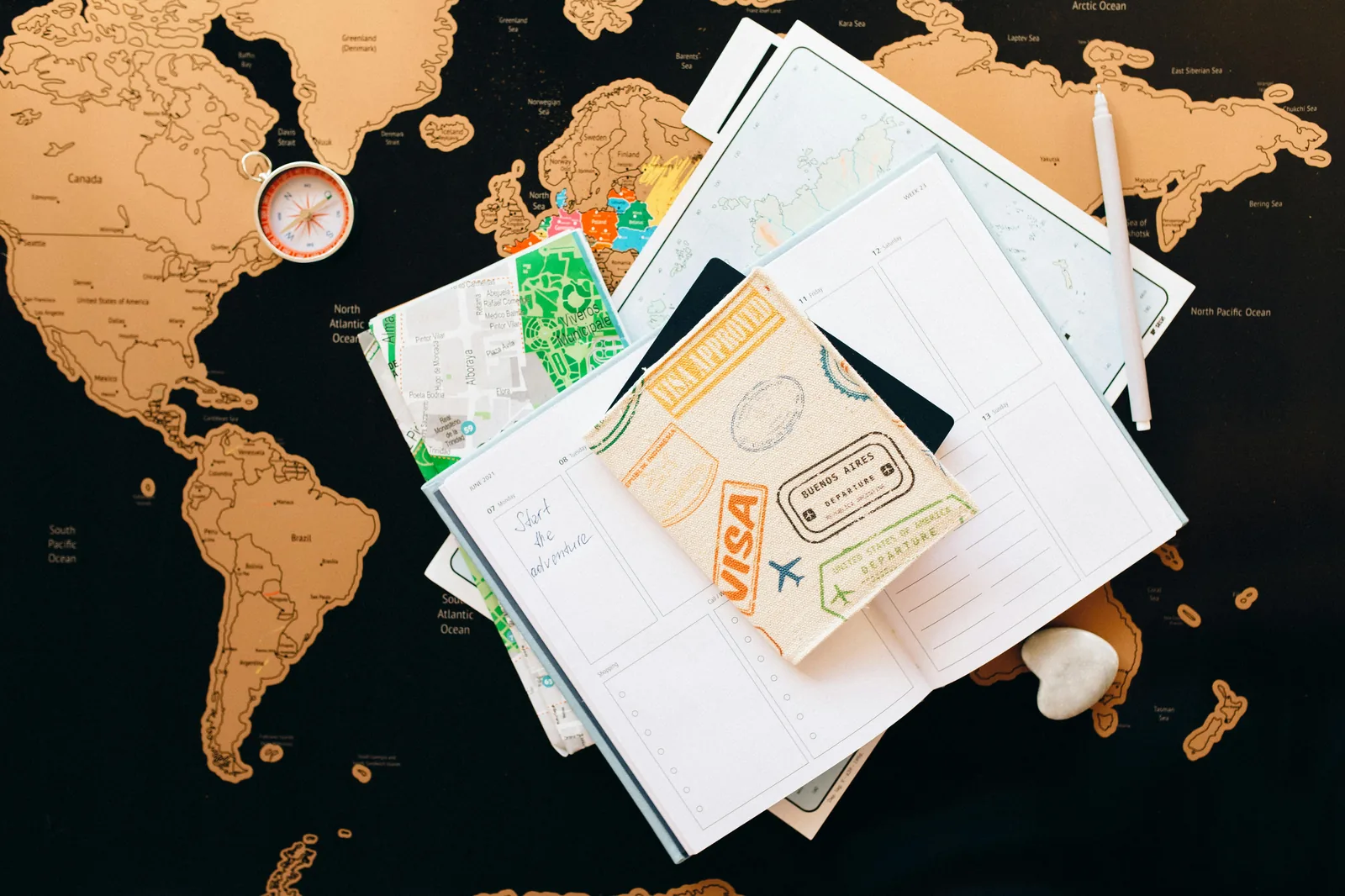 Carte et itinéraire planifiés pour un voyage solo de 7 jours à Majorque.