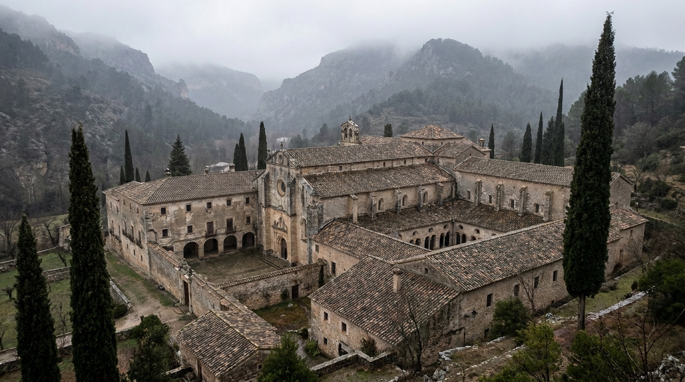 La Chartreuse Royale dans le paysage de la Tramuntana