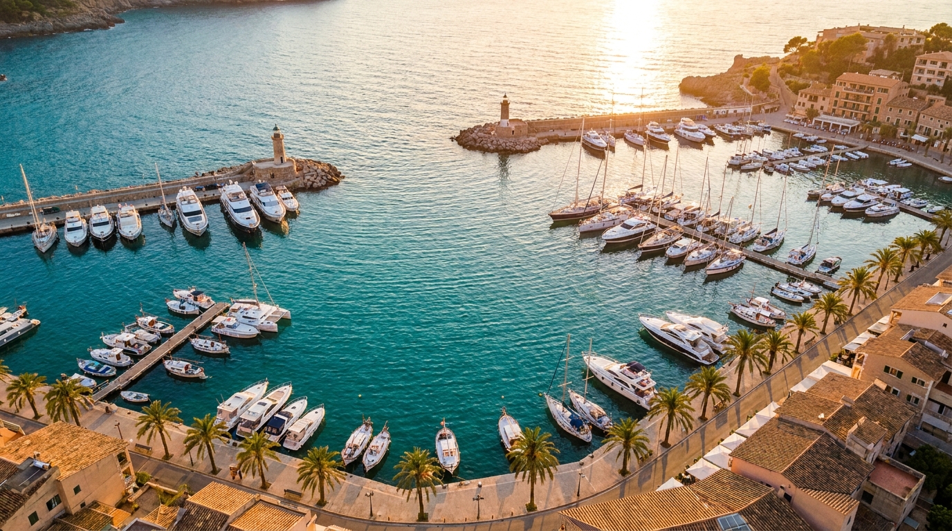 Port de Sóller bay and promenade atmosphere