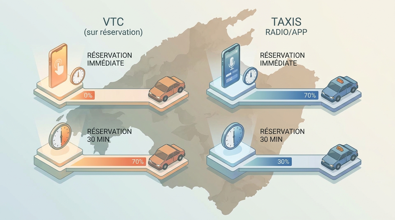 Comparaison disponibilité : immédiate vs réservation