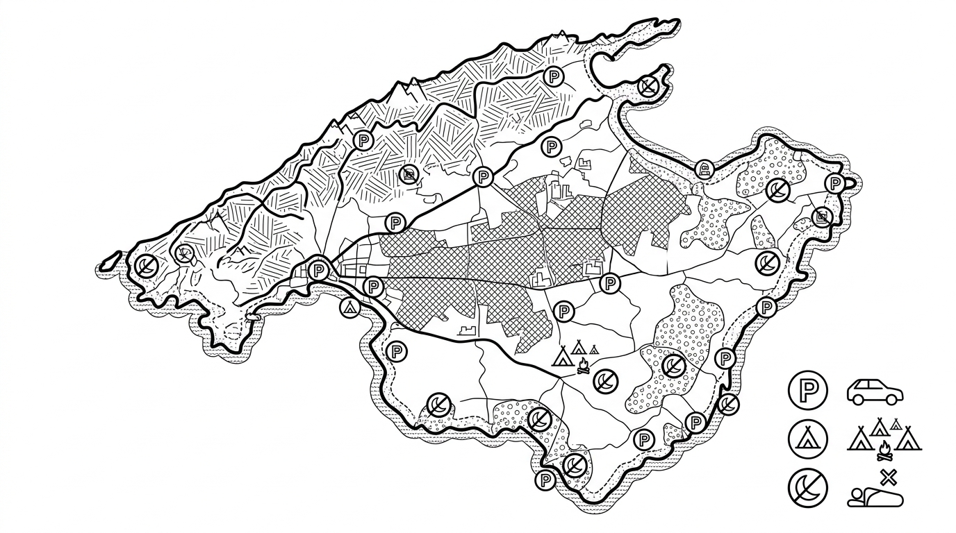 Schéma des zones autorisées/interdites.