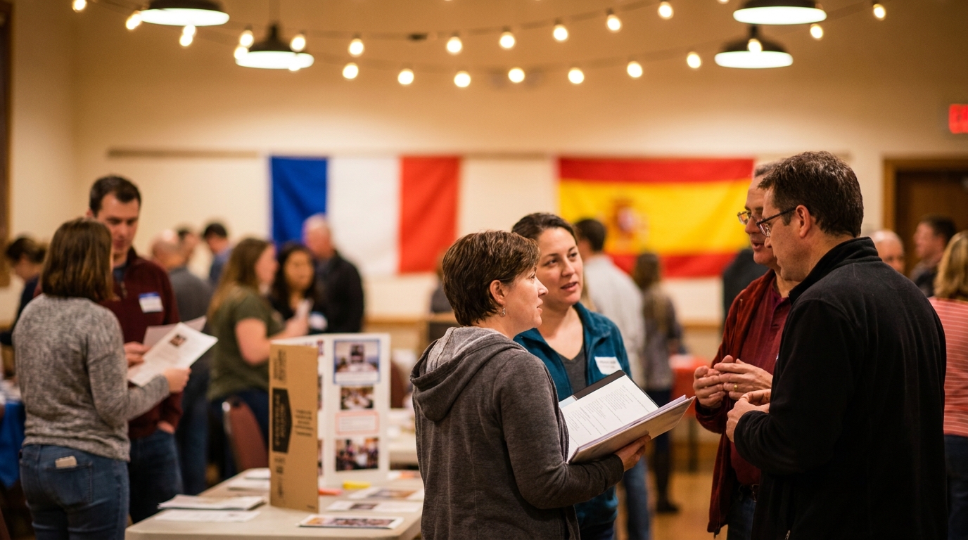 Cultural exchange during a community event