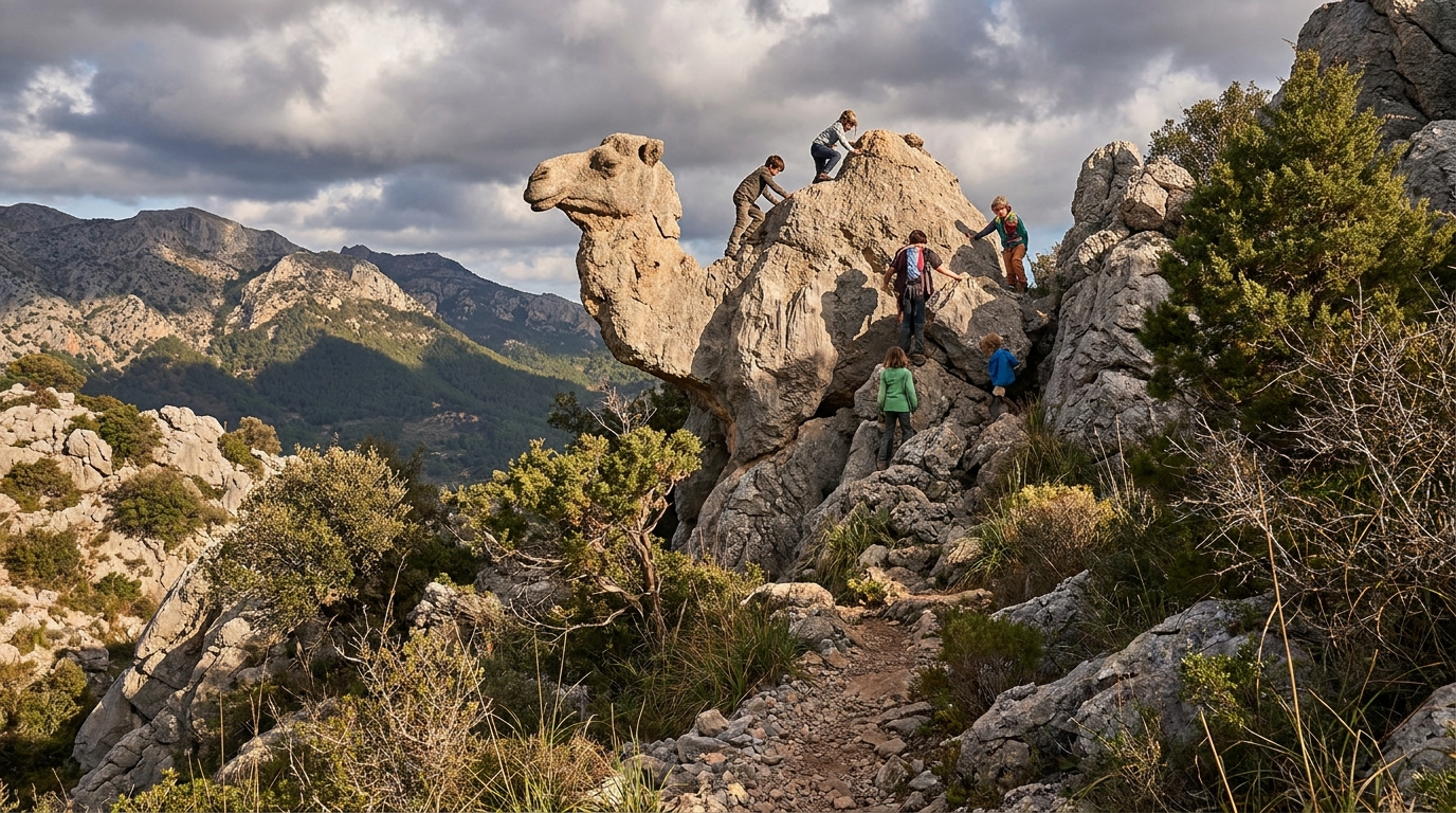 Rundwanderung: Karstformationen und der Fels „Kamels“ als kleines Natur-Highlight.