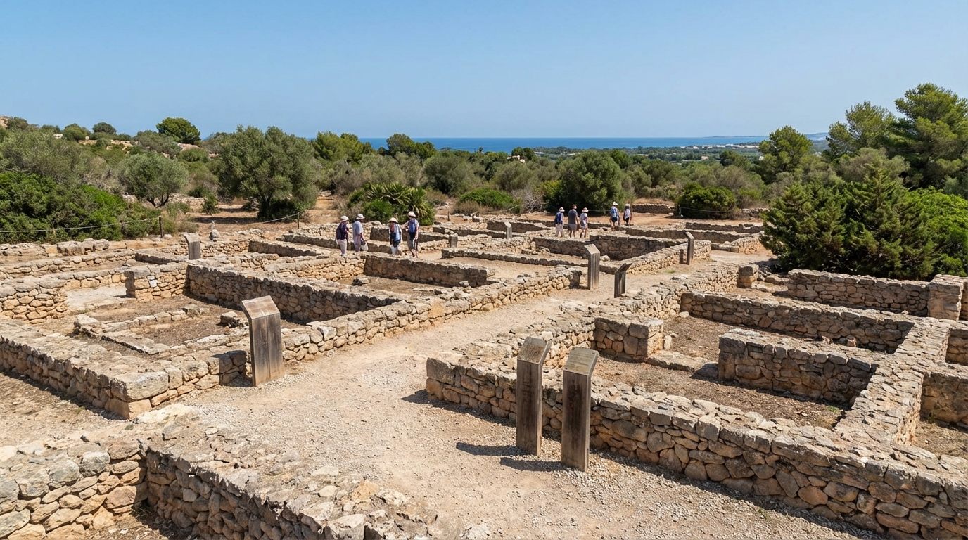 Le site romain de Pollentia, vestiges et parcours de visite.
