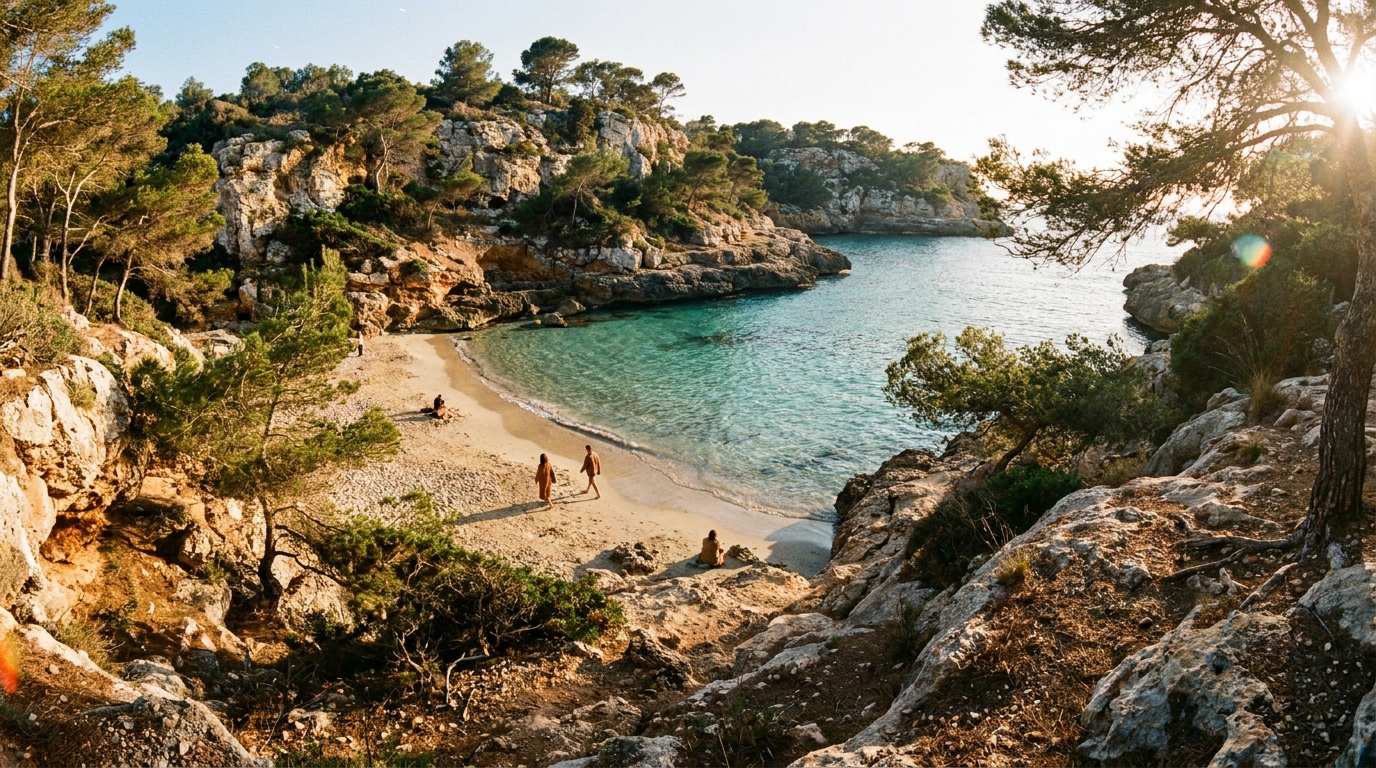 Ruhige Naturbucht im Osten Mallorcas (familienfreundliche Stimmung)